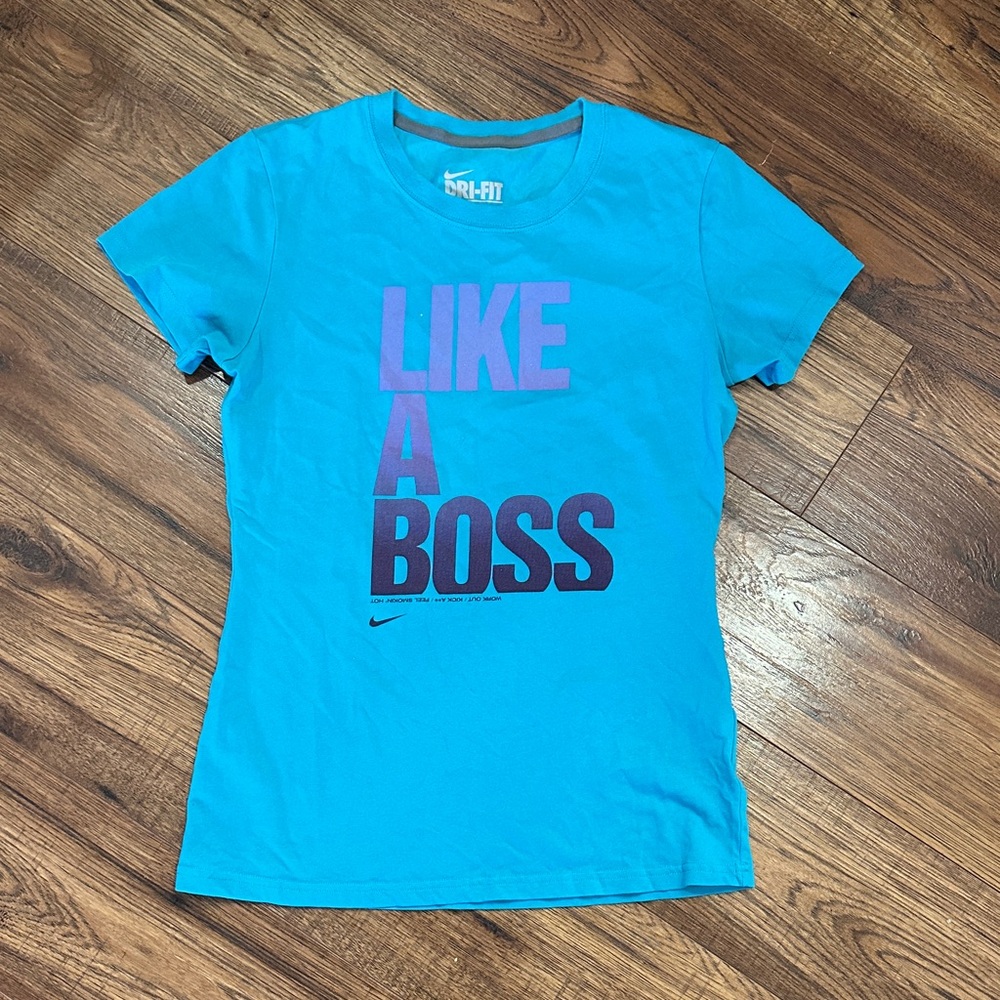 Nike Turquoise Tee with Bold Print